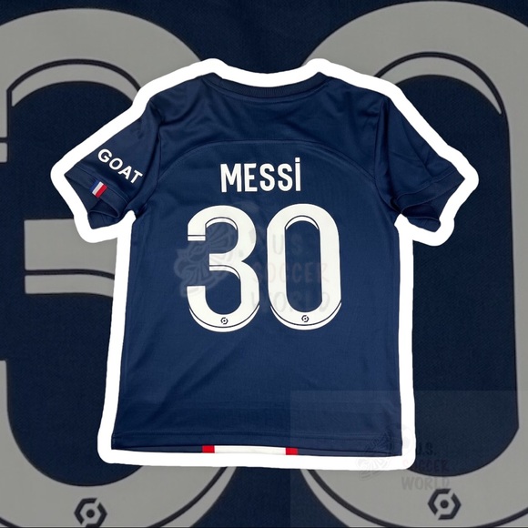 🌟 New 2022 Lionel MESSI #30 PSG Home KIDS Soccer Jersey Kit Paris - Picture 8 of 16